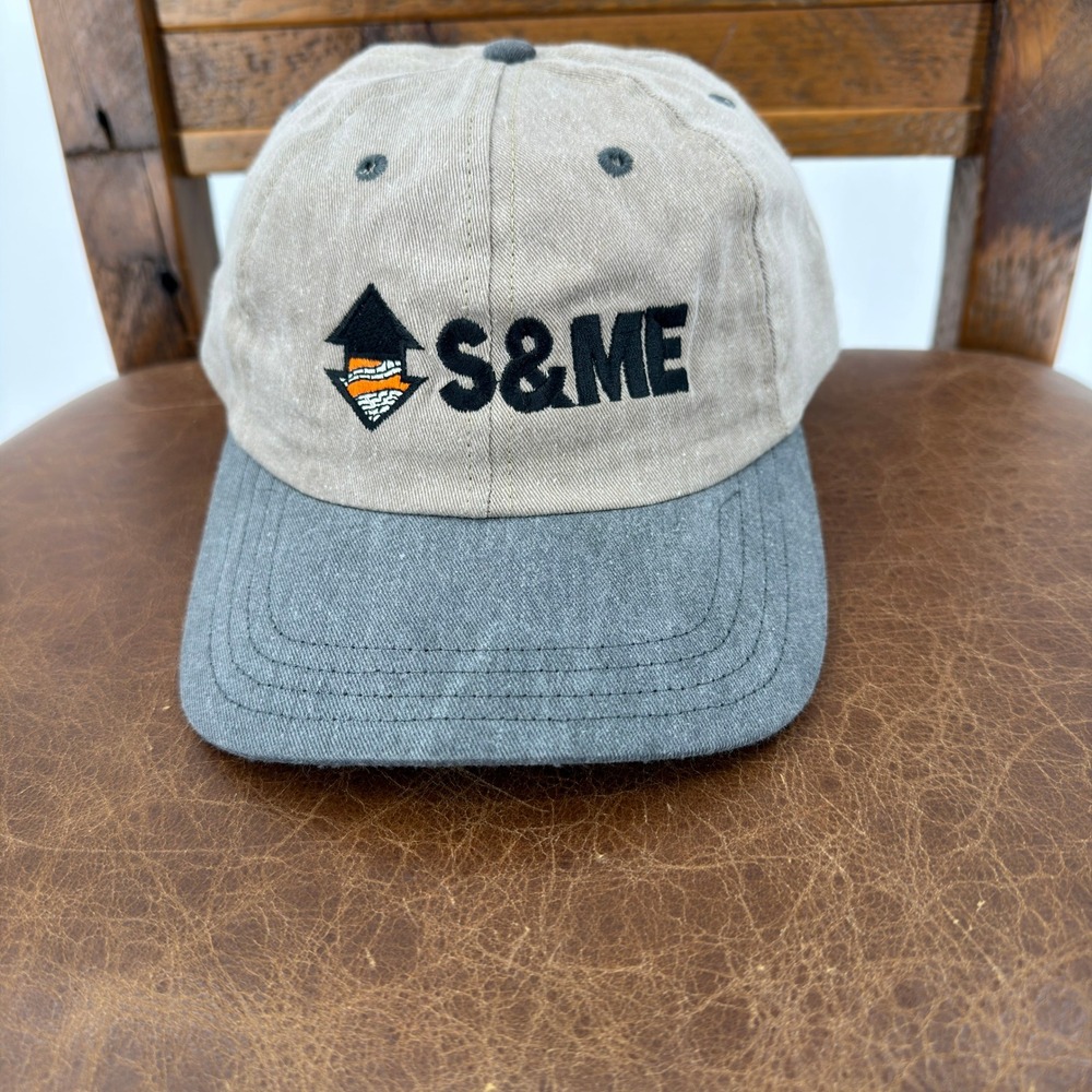 Jocassee Designs S&ME Baseball Cap Unisex OSFM‎ Tan Grey Good Adjustable Strap